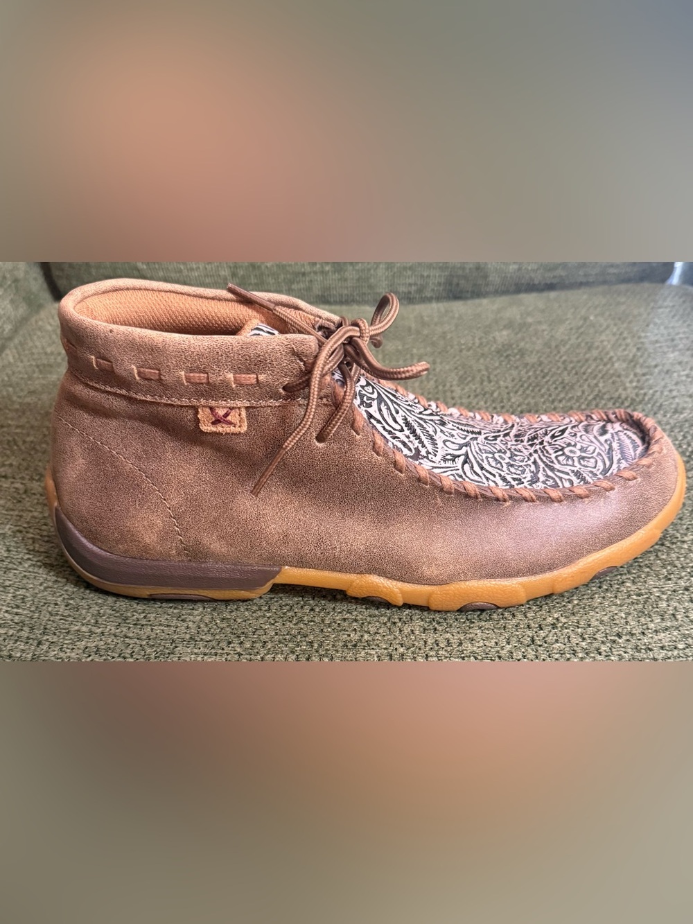 TWISTED X WOMEN'S TOOLED CHUKKA DRIVING MOCS Size 8.5